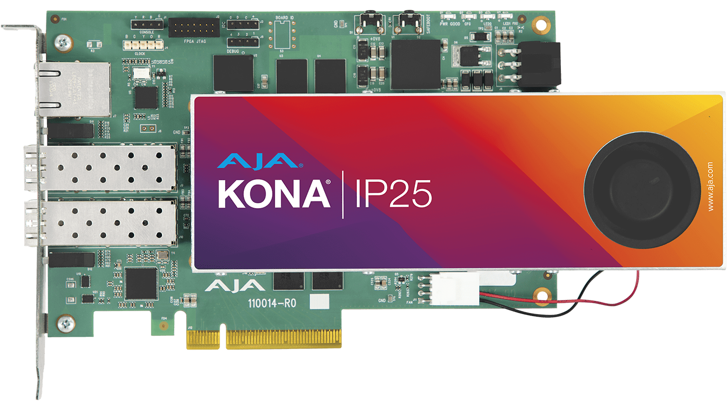 AJA KONA IP25 25GbE ST 2110 PCIe capture card